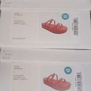 ❄️2/$5❄️[NEW IN BOX] A New Day Dory Apricot/Orange Strappy Sandals